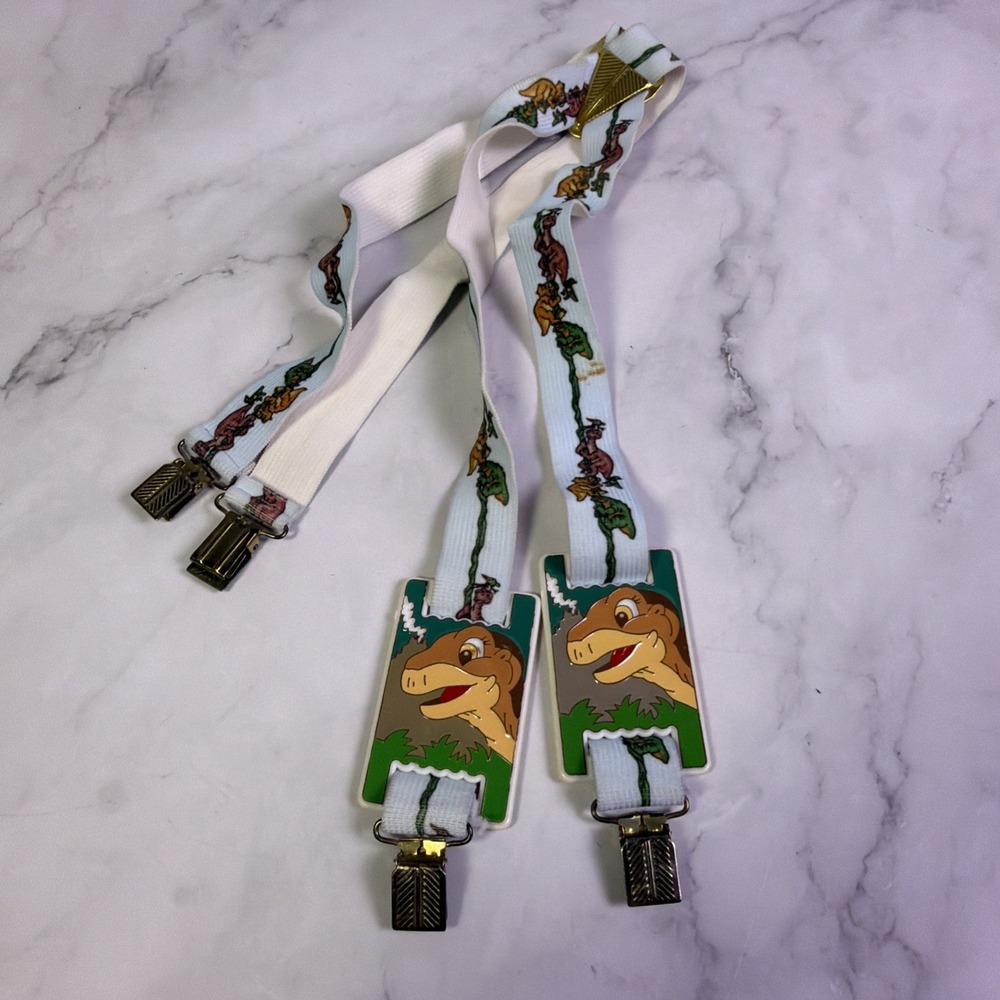 Vintage 1988 'Land Before Time' Kids Suspenders RARE Collectible